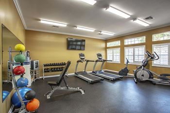 Fitness center with cardio and free weights